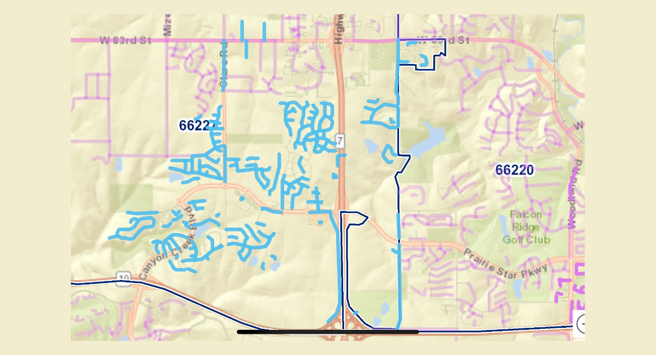 Olathe Northwest Map